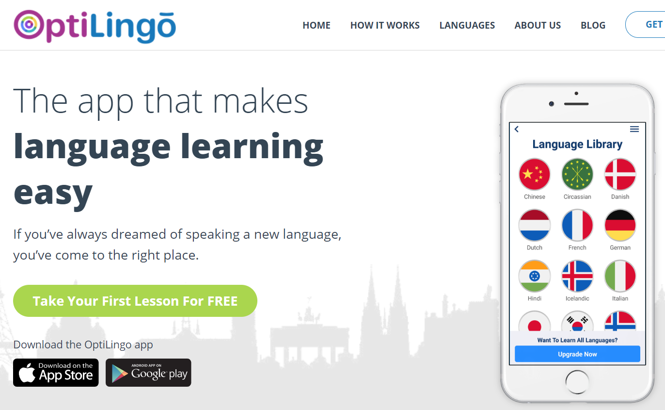 تطبيقات تعليم اللغات - تطبيق OptiLingo